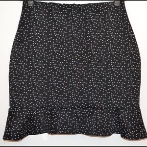 Star print Ruffle Mini Skirt